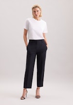 Jersey T- Shirt Crew Neck aus Baumwolle in Weiß |  Seidensticker Onlineshop