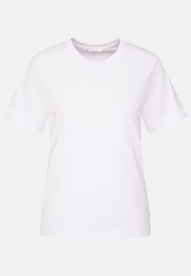 Jersey T- Shirt Crew Neck aus Baumwolle in Weiß |  Seidensticker Onlineshop