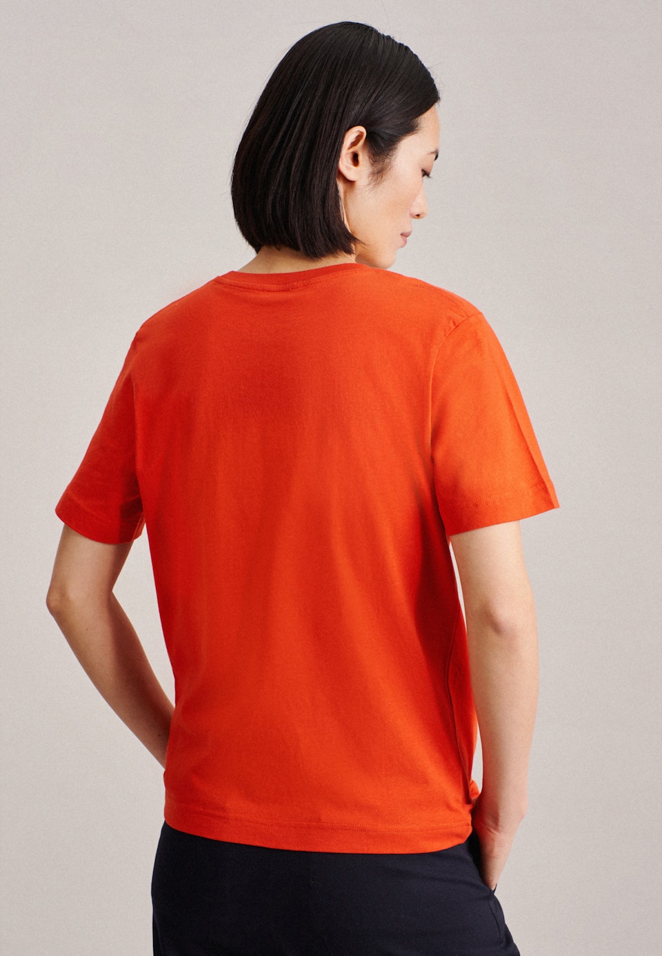 Crew Neck T-Shirt in Orange |  Seidensticker Onlineshop
