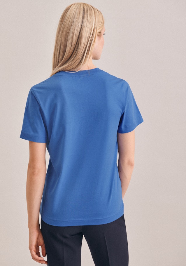 Ronde Hals T-Shirt in Lichtblauw |  Seidensticker Onlineshop