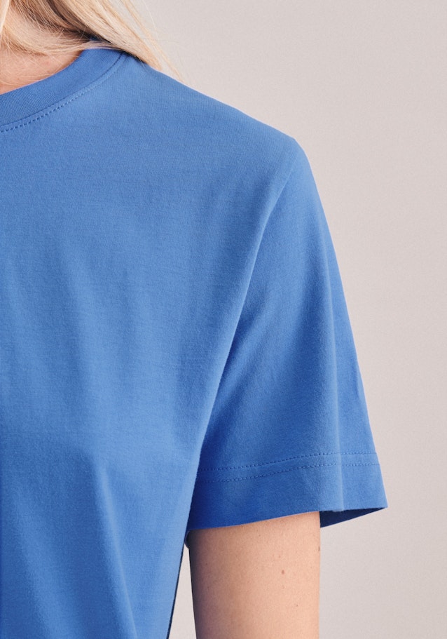 Crew Neck T-Shirt in Light Blue |  Seidensticker Onlineshop