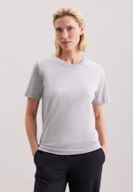 Jersey T- Shirt Crew Neck aus Baumwolle in Grau |  Seidensticker Onlineshop