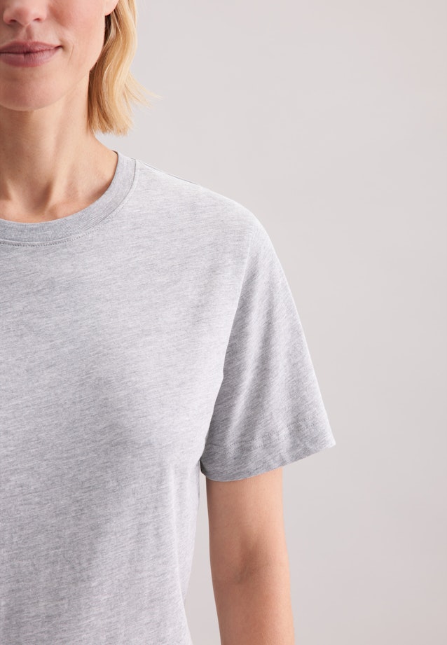 Jersey T- Shirt Crew Neck aus Baumwolle in Grau |  Seidensticker Onlineshop