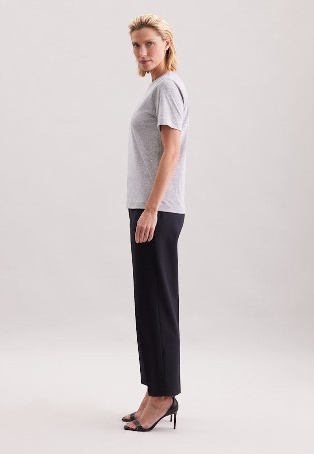 Jersey T- Shirt Crew Neck aus Baumwolle in Grau |  Seidensticker Onlineshop