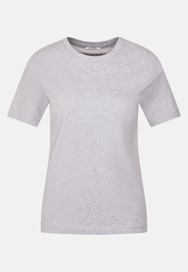 Jersey T- Shirt Crew Neck aus Baumwolle in Grau |  Seidensticker Onlineshop