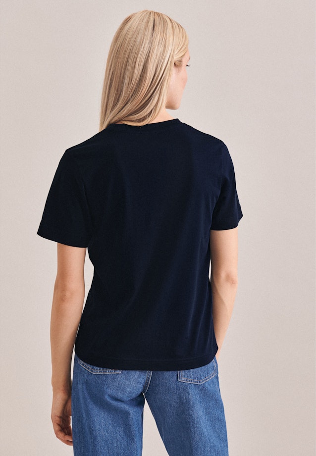 T-Shirt Regular Fit Manche Courte in Bleu Foncé |  Seidensticker Onlineshop