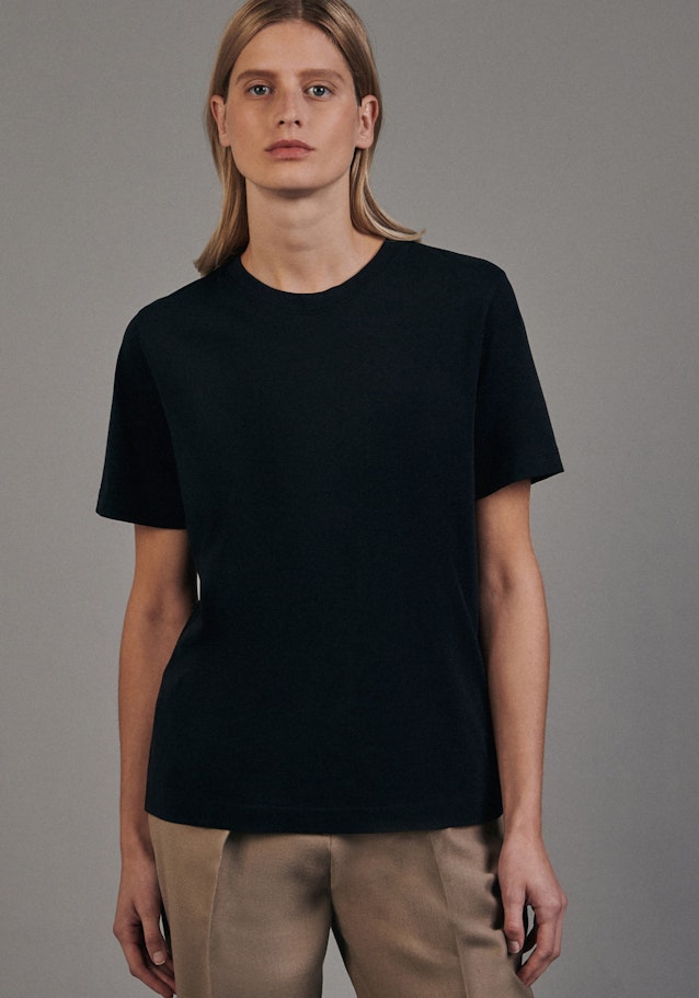 Rundhals T-Shirt Regular in Schwarz | Seidensticker Onlineshop