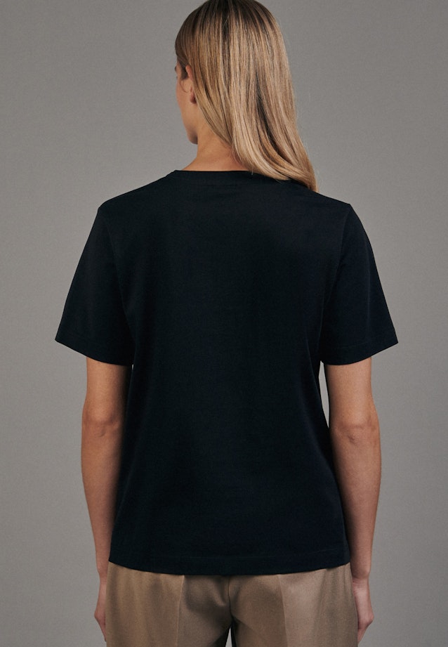 T-Shirt Regular Fit Manche Courte in Noir |  Seidensticker Onlineshop