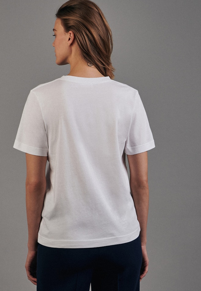 Crew Neck T-Shirt in White | Seidensticker online shop