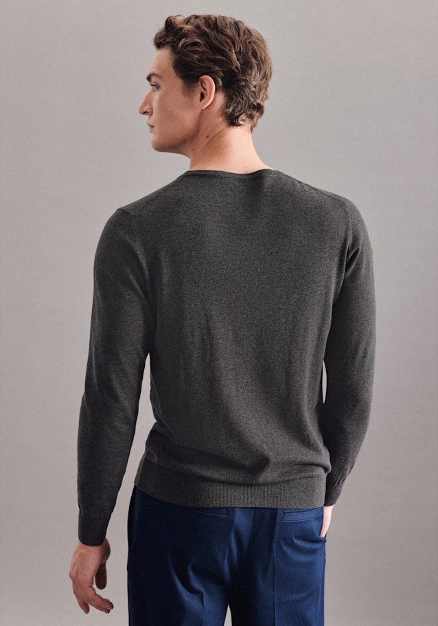 Regular Pullover Uni in Grau | Seidensticker Onlineshop
