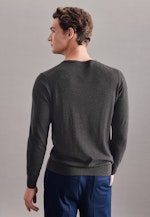V-Neck Pullover Uni in Grey |  Seidensticker Onlineshop