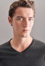 V-Neck Pullover Uni in Grey |  Seidensticker Onlineshop