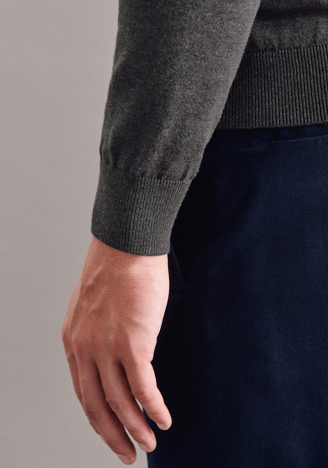 Regular Pullover Uni in Grau | Seidensticker Onlineshop