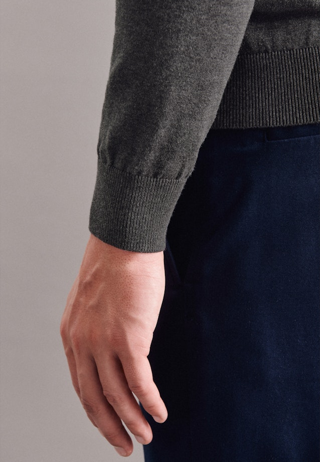 V-Neck Pullover Uni in Grey |  Seidensticker Onlineshop