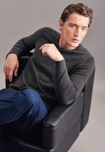 V-Neck Pullover Uni in Grey |  Seidensticker Onlineshop