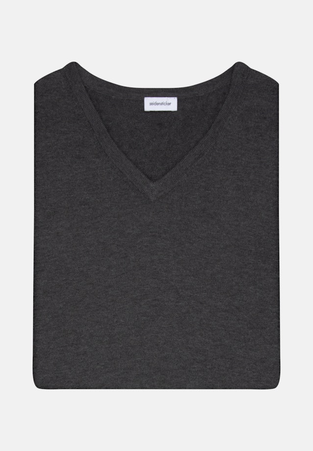 V-Neck Pullover Regular in Grau |  Seidensticker Onlineshop