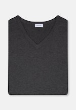V-Neck Pullover Uni in Grey |  Seidensticker Onlineshop