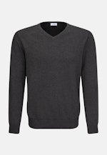 V-Neck Pullover Uni in Grey |  Seidensticker Onlineshop