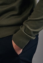 Regular Pullover Uni in Grün |  Seidensticker Onlineshop