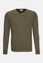 Regular Pullover Uni in Grün |  Seidensticker Onlineshop