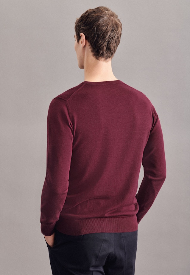 V-Neck Pullover Uni in Red |  Seidensticker Onlineshop