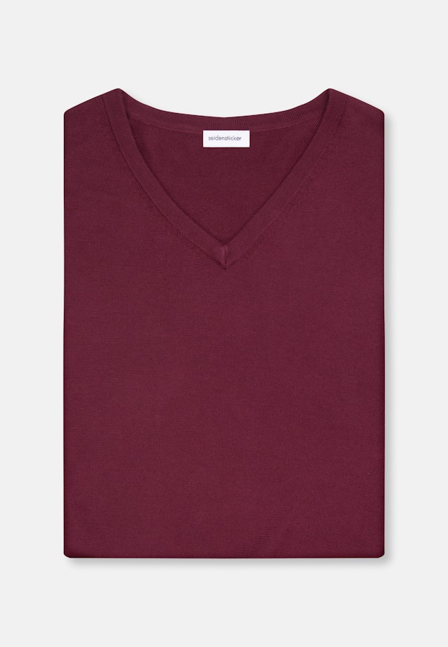 V-Neck Pullover Uni in Red |  Seidensticker Onlineshop