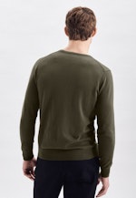 Regular Pullover Uni in Grün |  Seidensticker Onlineshop