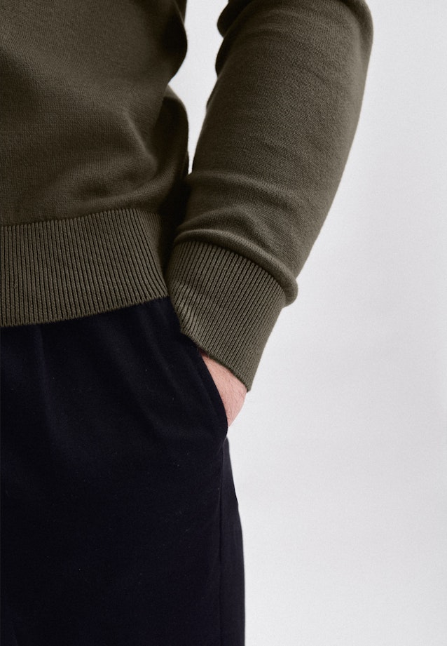 Regular Pullover Uni in Grün |  Seidensticker Onlineshop