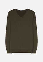 Regular Pullover Uni in Grün |  Seidensticker Onlineshop