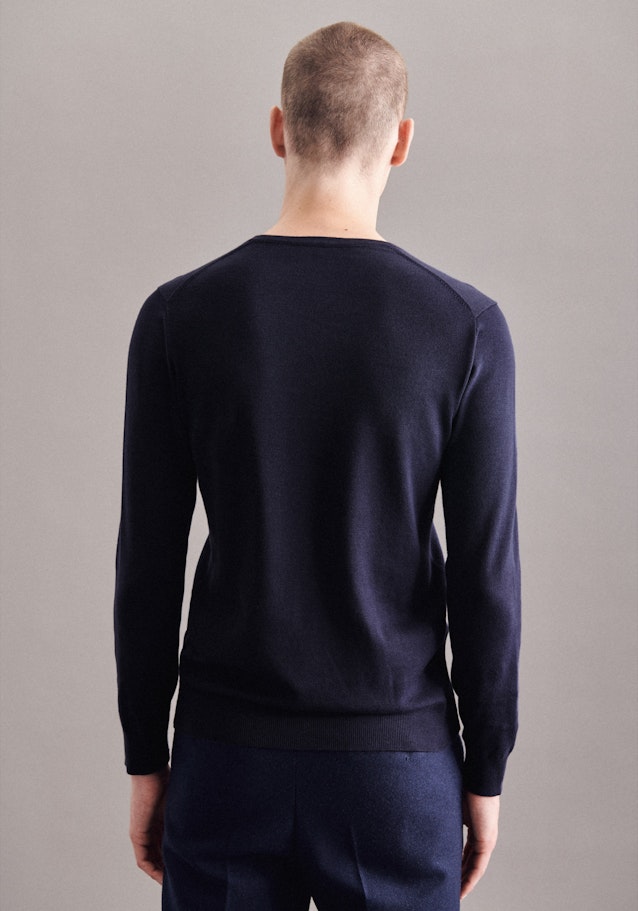 V-Neck Pullover in Dark Blue |  Seidensticker Onlineshop