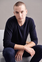 Regular Pullover Uni in Dunkelblau |  Seidensticker Onlineshop