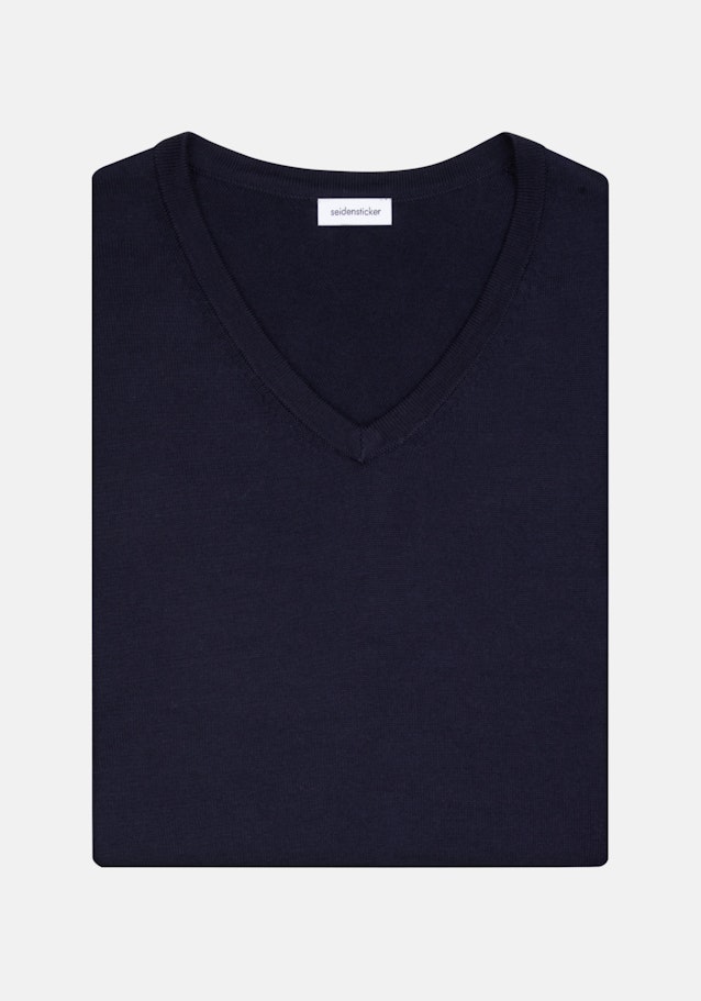V-Neck Pullover Uni in Dark Blue | Seidensticker Onlineshop