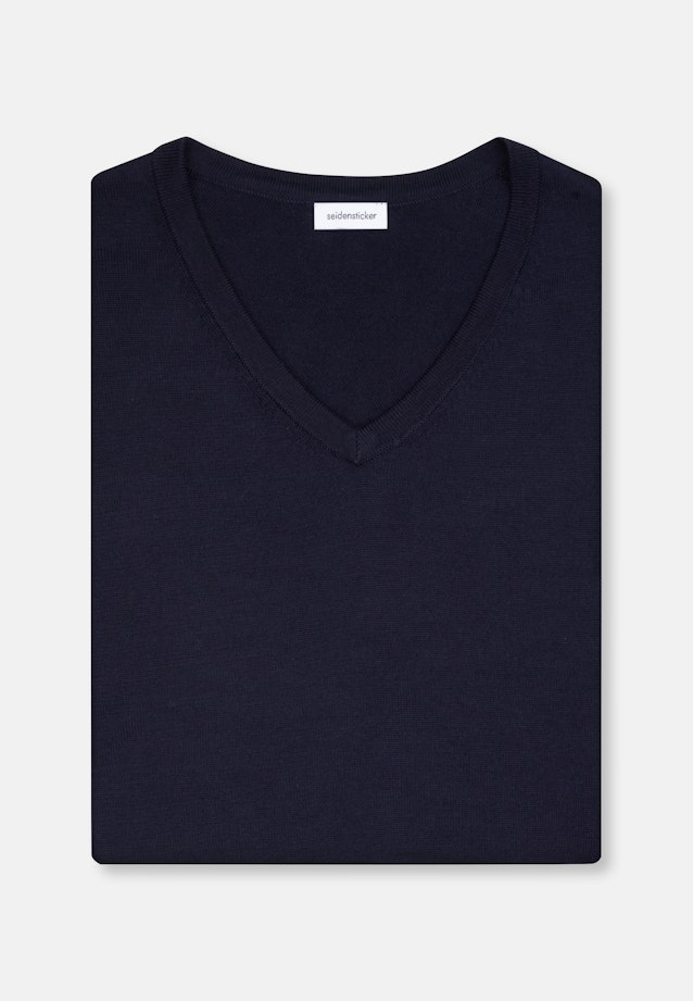 Regular Pullover Uni in Dunkelblau |  Seidensticker Onlineshop