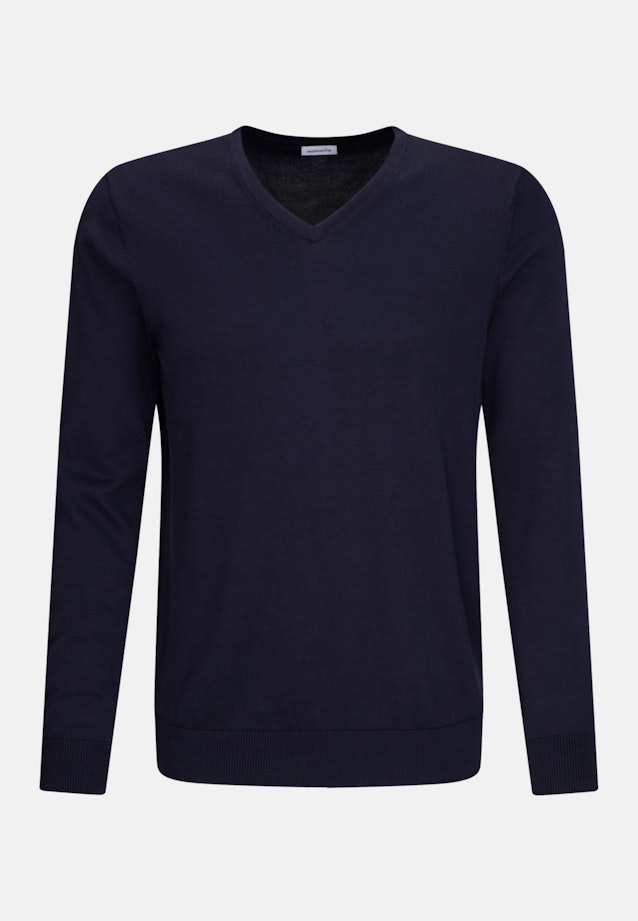 Regular Pullover Uni in Dunkelblau |  Seidensticker Onlineshop