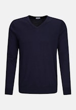 Regular Pullover Uni in Dunkelblau |  Seidensticker Onlineshop