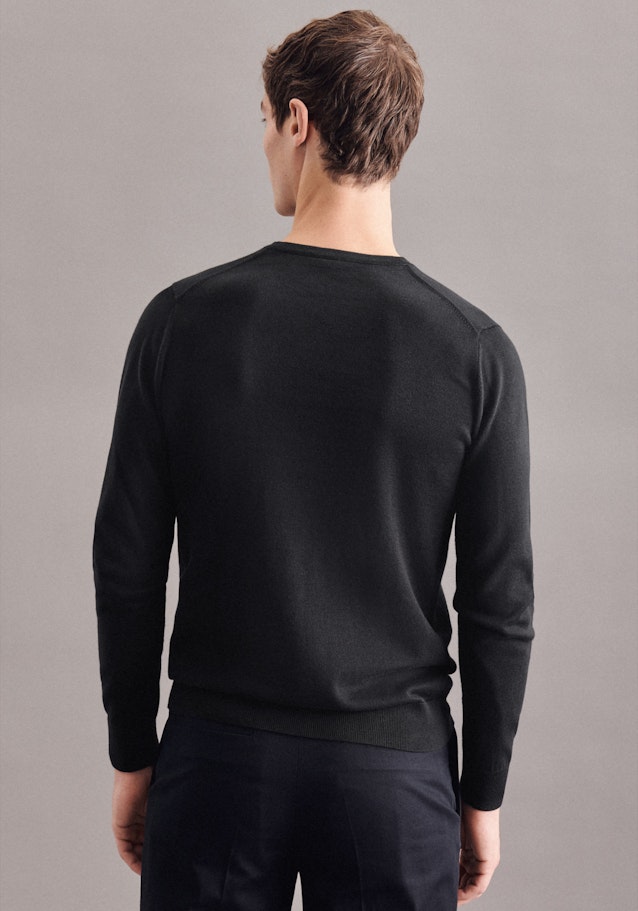 Regular Pullover Uni in Noir | Seidensticker Onlineshop