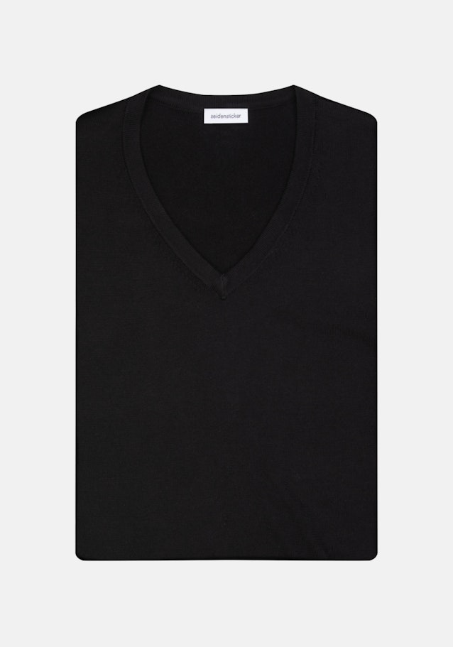 Regular Pullover Uni in Noir | Seidensticker Onlineshop