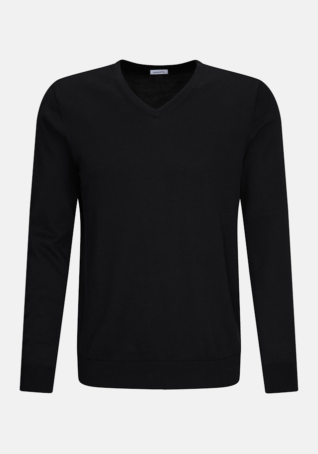 Regular Pullover Uni in Noir | Seidensticker Onlineshop