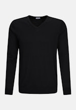 Regular Pullover Uni in Schwarz |  Seidensticker Onlineshop