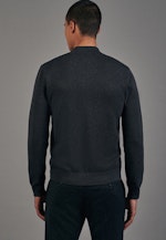 Gerader Schnitt (Normal-Fit) Veste bomber en maille Uni in Gris |  Seidensticker Onlineshop