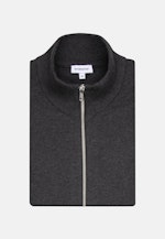 Gerader Schnitt (Normal-Fit) Veste bomber en maille Uni in Gris |  Seidensticker Onlineshop