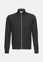 Gerader Schnitt (Normal-Fit) Veste bomber en maille Uni in Gris |  Seidensticker Onlineshop