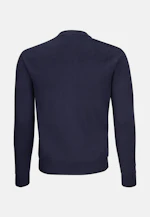 Gerader Schnitt (Normal-Fit) Strick-Jacke Uni in Dunkelblau |  Seidensticker Onlineshop