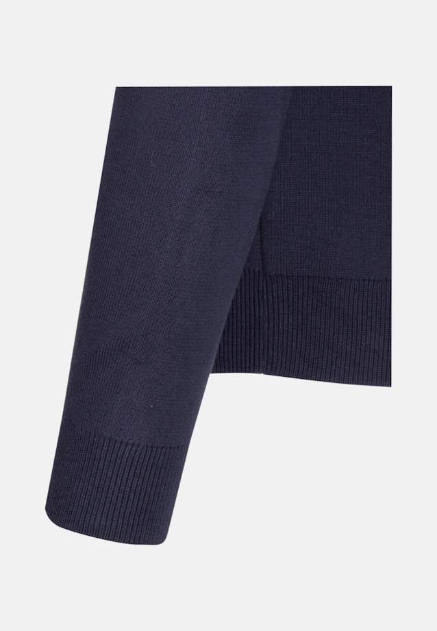Gerader Schnitt (Normal-Fit) Strick-Jacke Uni in Dunkelblau |  Seidensticker Onlineshop
