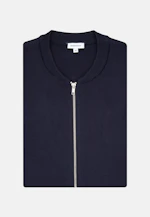 Gerader Schnitt (Normal-Fit) Strick-Jacke Uni in Dunkelblau |  Seidensticker Onlineshop