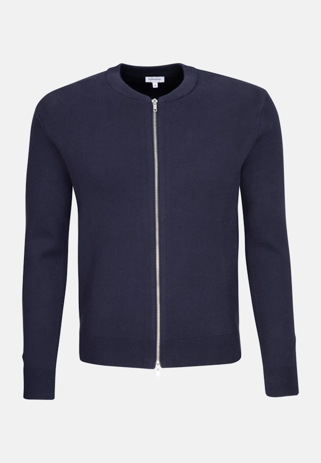 Long sleeve Knit Jacket in Dark Blue |  Seidensticker Onlineshop