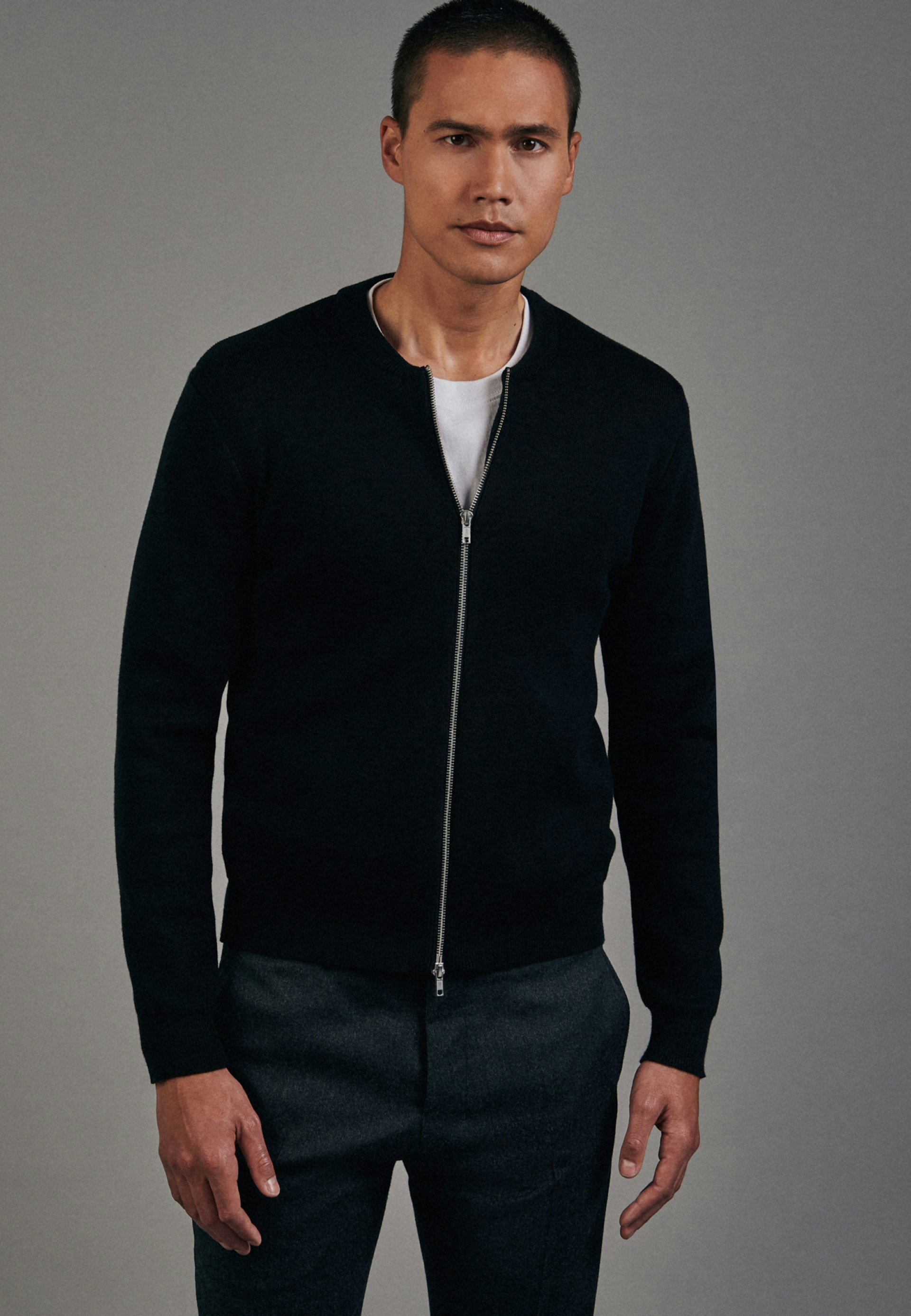 crew neck jacket mens