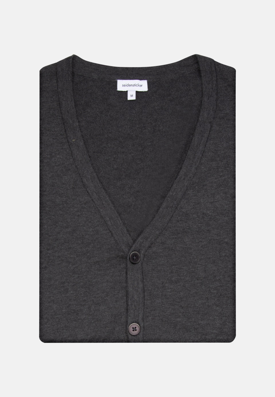 V-Neck Cardigan 100% Baumwolle in Grau | Seidensticker Onlineshop