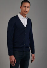 V-Neck Cardigan Uni in Dark Blue |  Seidensticker Onlineshop