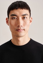 Crew Neck Pullover Uni in Black |  Seidensticker Onlineshop